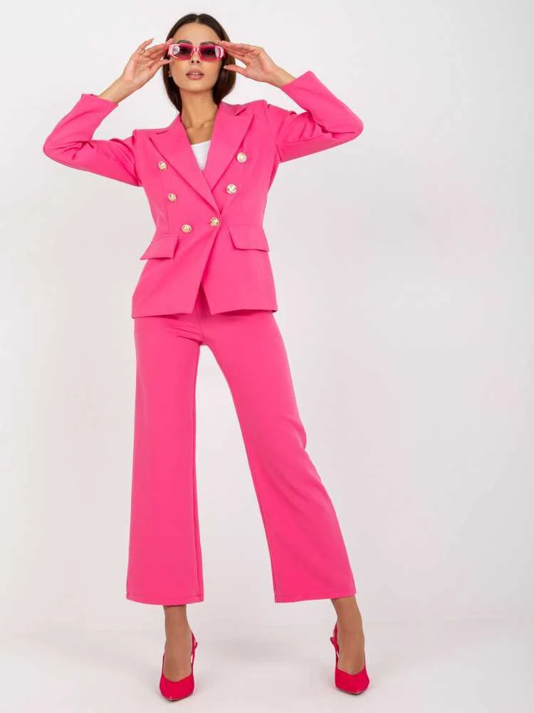 Italy Moda Švarkas moterims DHJ-MA-15555.00P-tamsiai rožinė