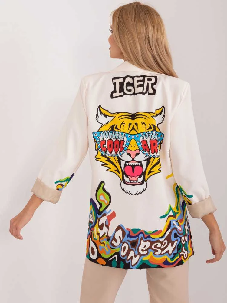 Italy Moda Švarkas moterims -DHJ-MA-18525-7,67-ekru
