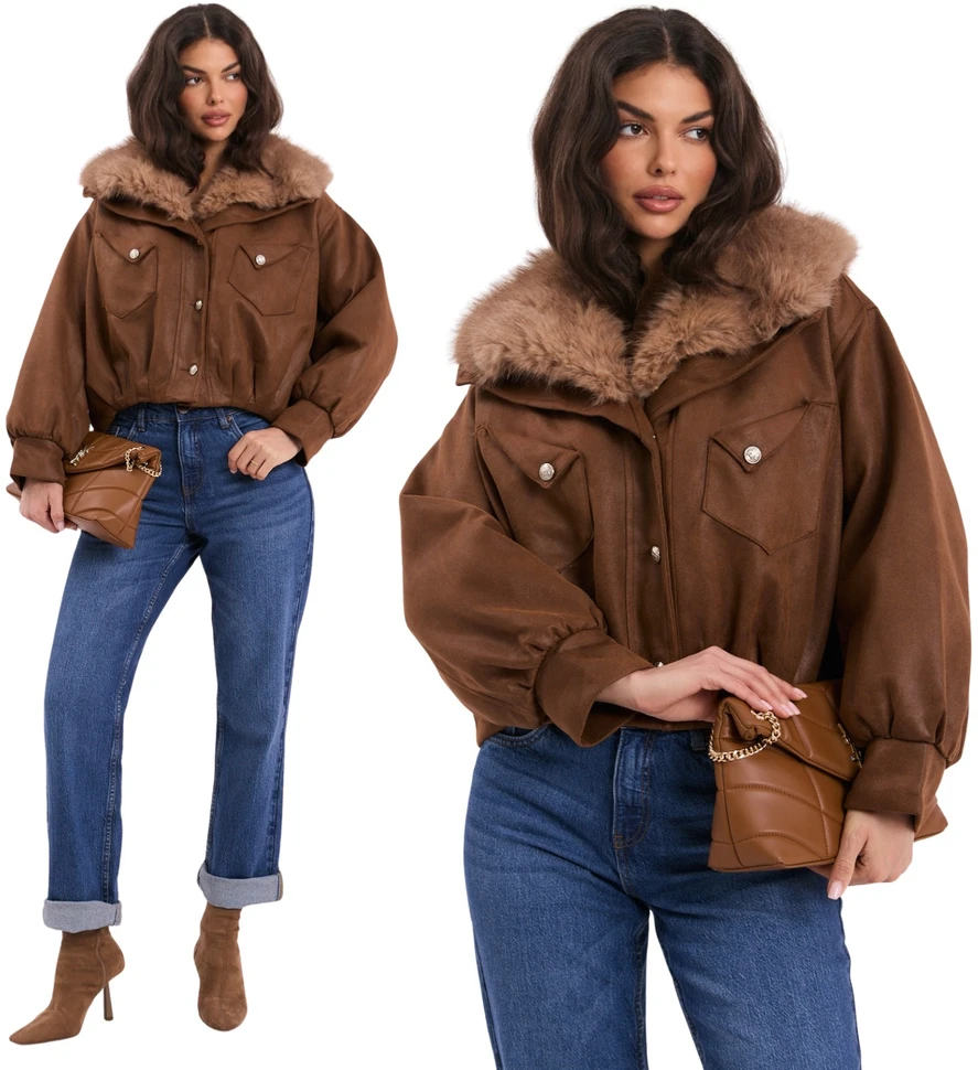 Italy Moda Striukė-IR-KR-8602.84-camelowy