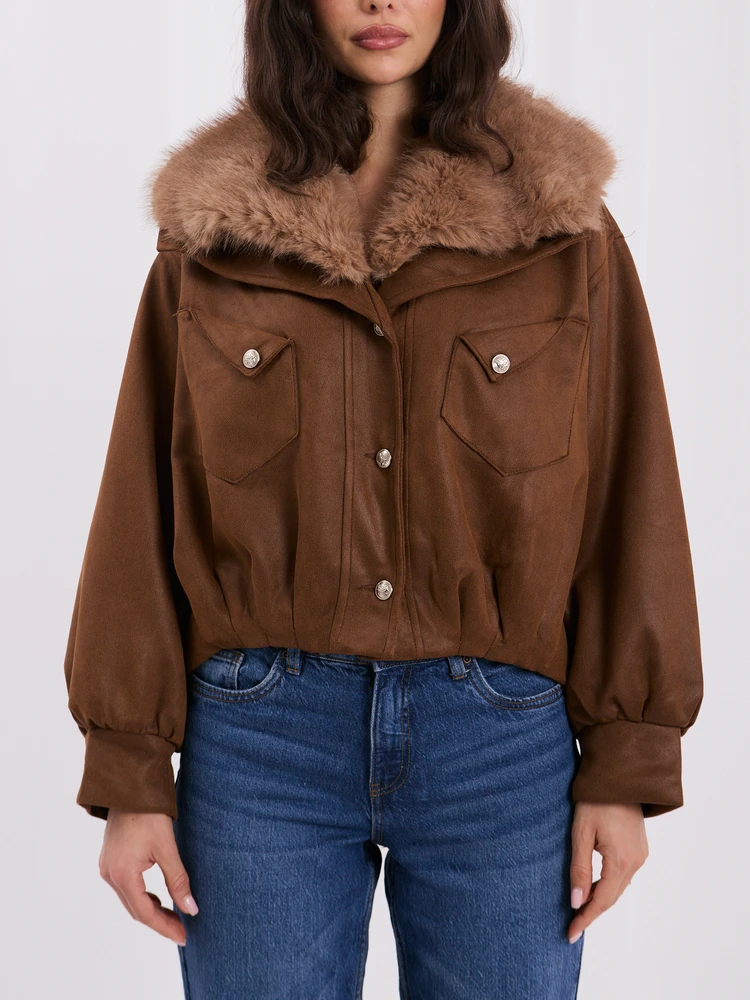 Italy Moda Striukė-IR-KR-8602.84-camelowy