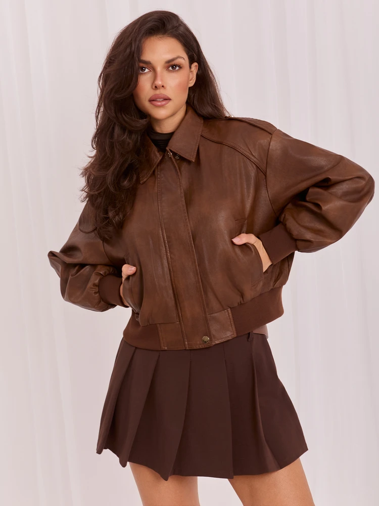 Italy Moda Striukė-IR-KR-AY923.98P-ruda