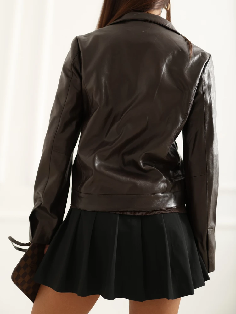 Italy Moda Striukė-IR-KR-AY993.95P-ciemny ruda