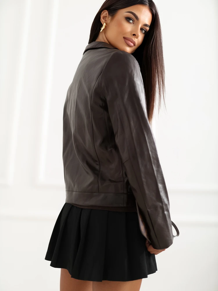 Italy Moda Striukė-IR-KR-AY993.95P-ciemny ruda