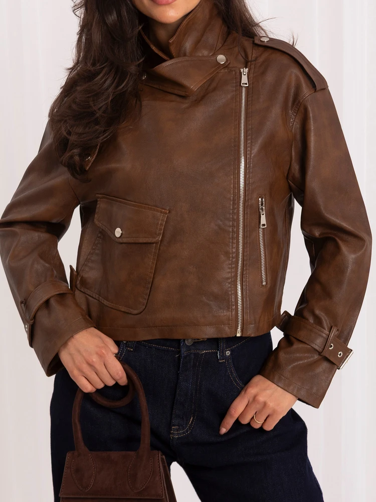 Italy Moda Striukė-IR-KR-AY995.98P-ruda