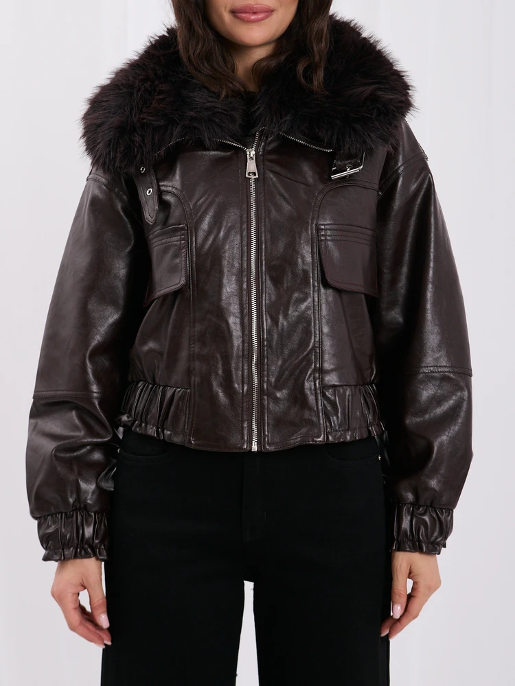 Italy Moda Striukė-IR-KR-XH2021.76-ciemny ruda