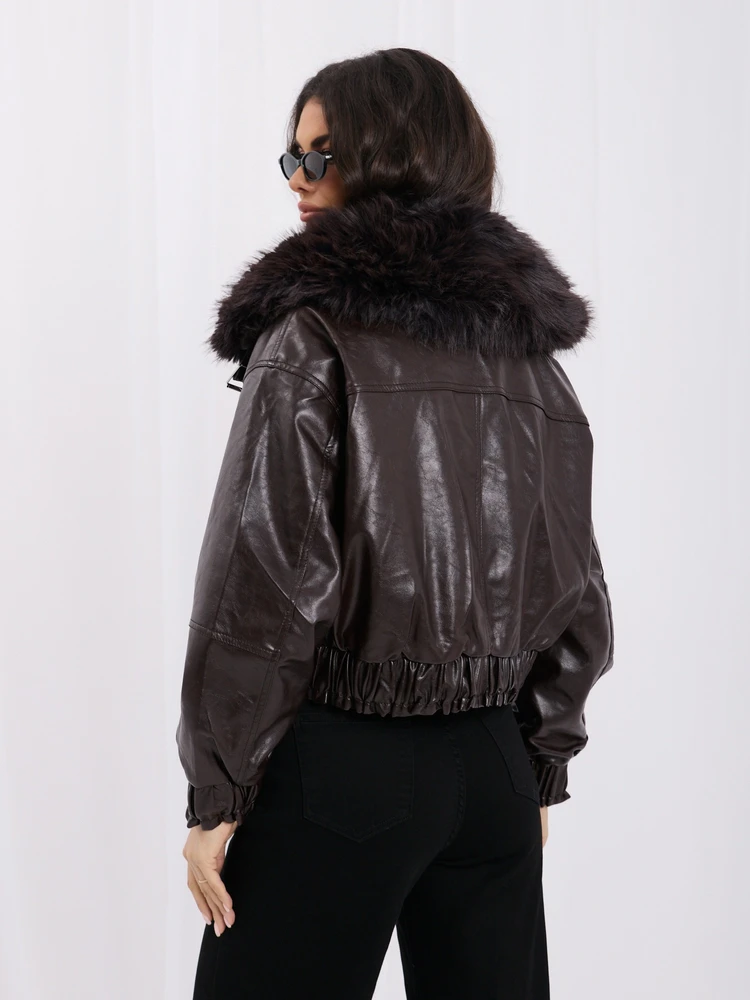 Italy Moda Striukė-IR-KR-XH2021.76-ciemny ruda