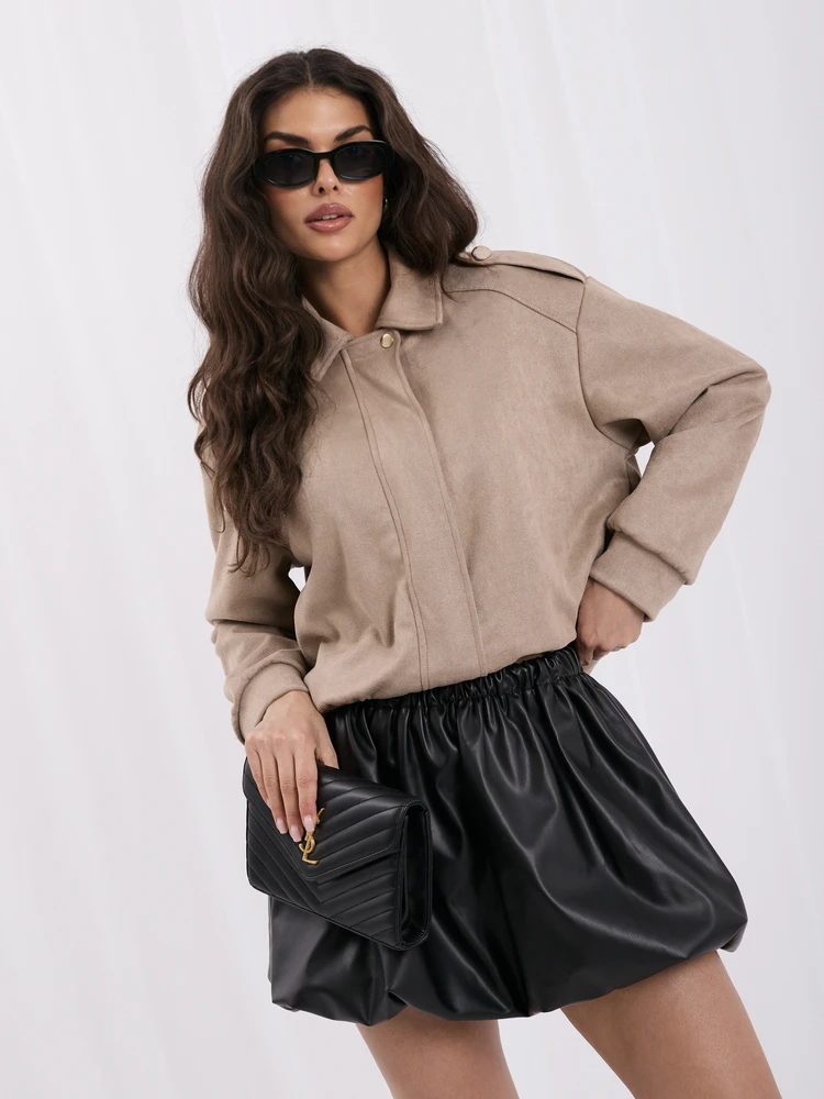 Italy Moda Striukė-MI-KR-4376.31-smėlio spalva