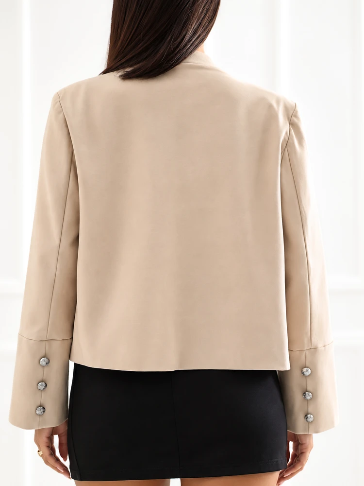 Italy Moda Striukė-MI-KR-4393.13-smėlio spalva