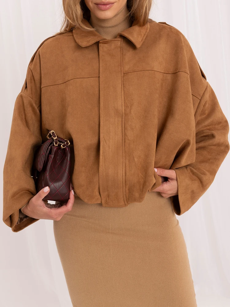 Italy Moda Striukė-MI-KR-A273616.73-camelowy