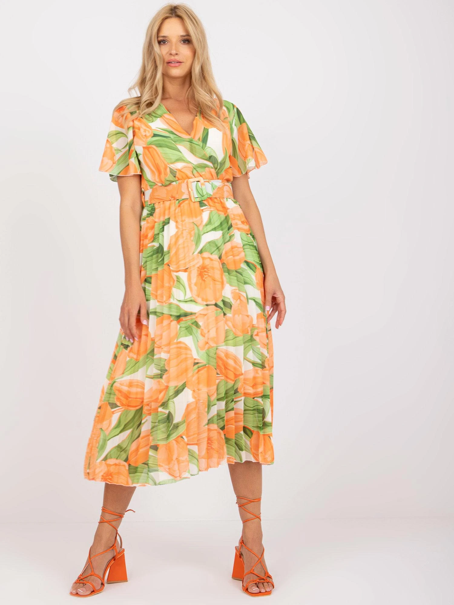 Italy Moda Suknelė-DHJ-SK-11331-2,32-oranžinė