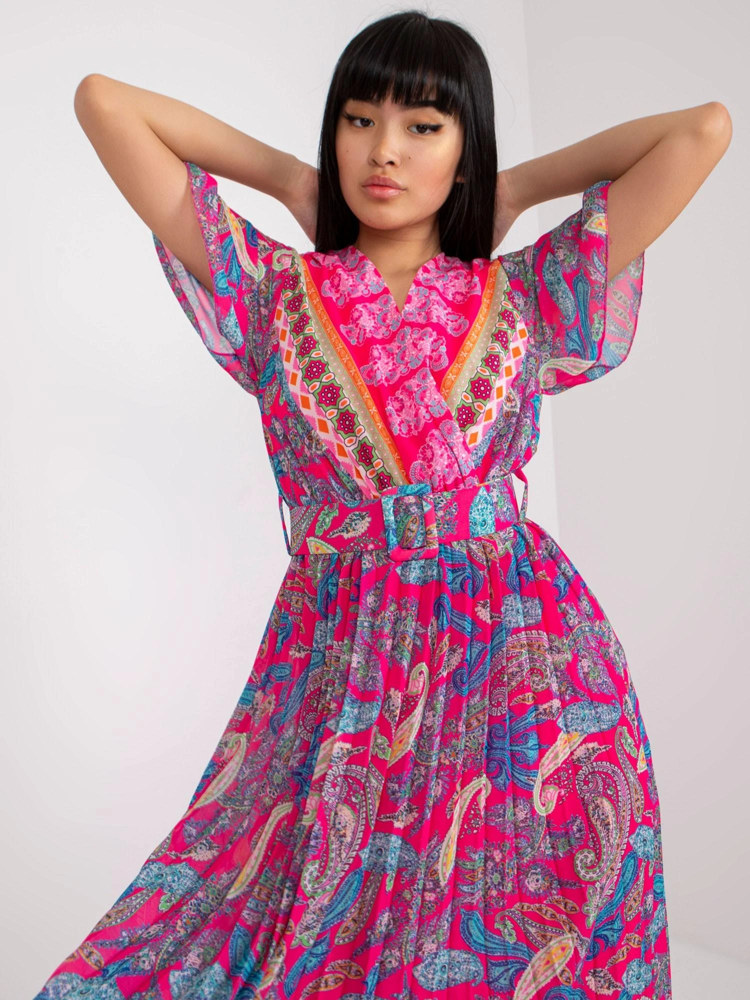 Italy Moda Suknelė-DHJ-SK-11331-3,61-tamsiai rožinė