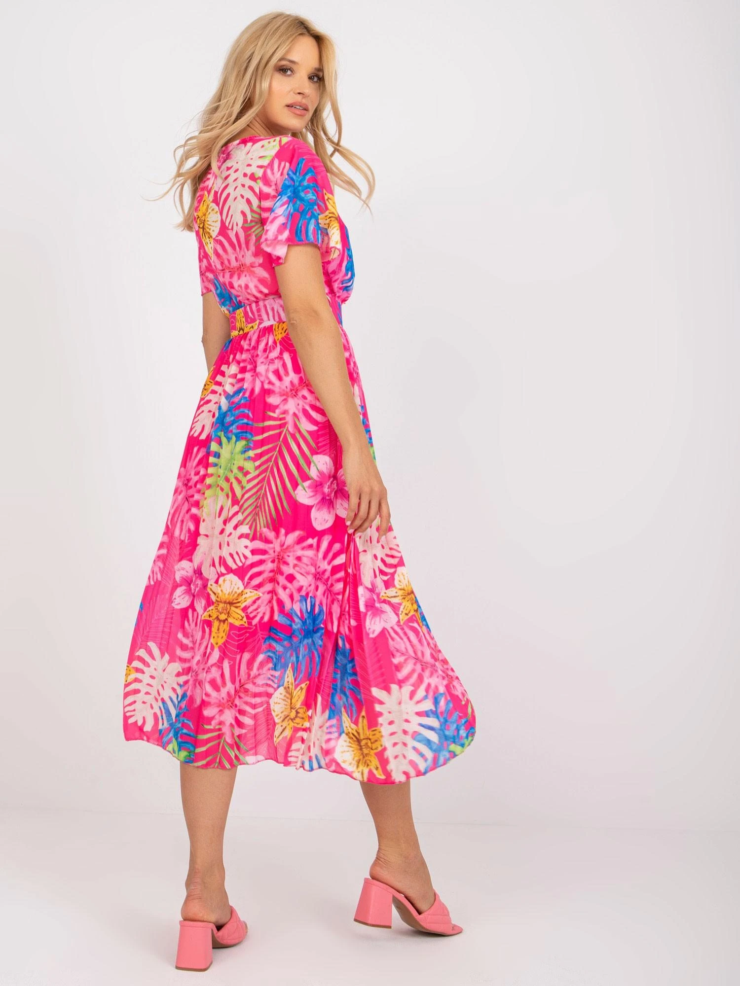 Italy Moda Suknelė-DHJ-SK-11331-4,99-tamsiai rožinė