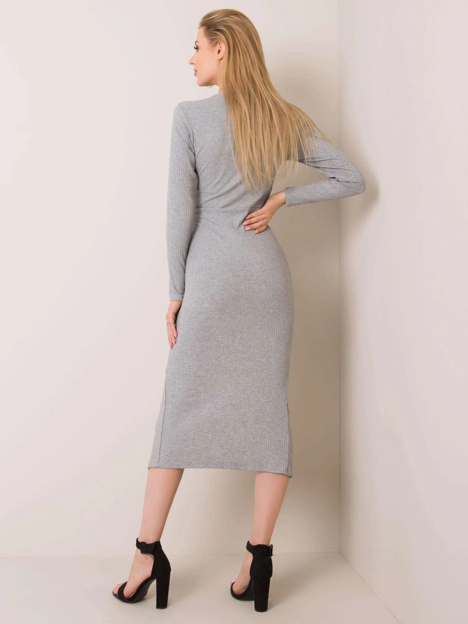 Italy Moda Suknelė-DHJ-SK-12213.50P-pilka