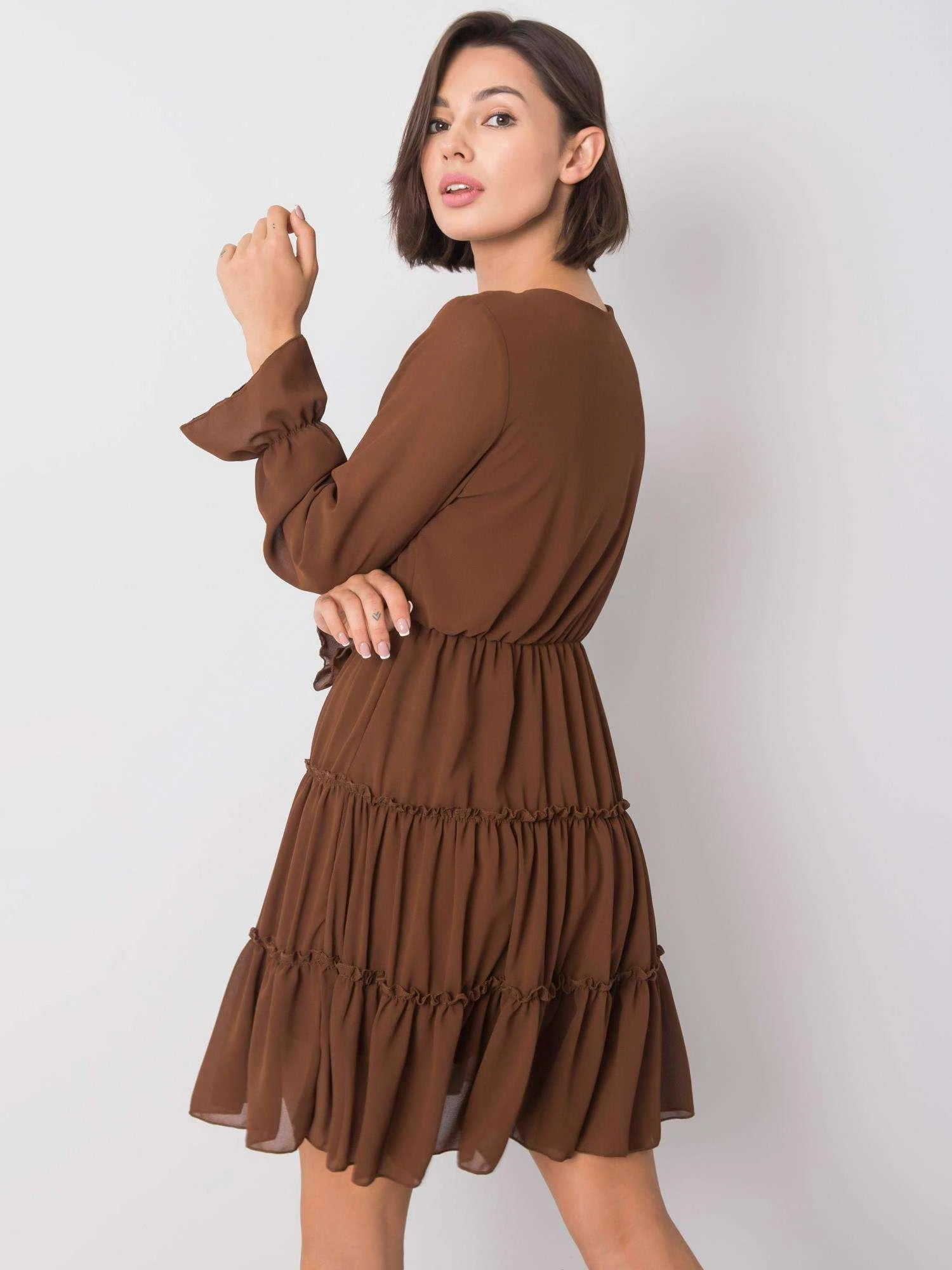 Italy Moda Suknelė-DHJ-SK-12310.61P-ruda