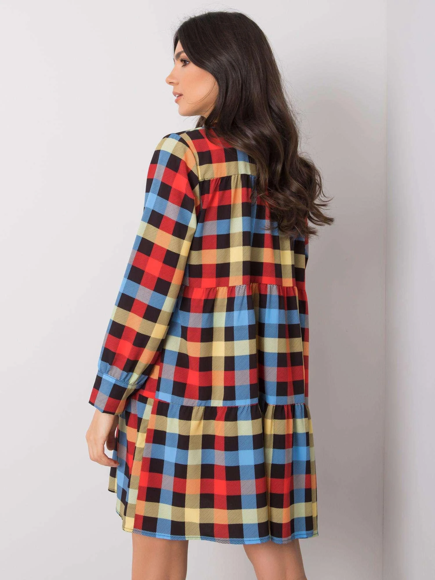 Italy Moda Suknelė-DHJ-SK-12808.64P-juoda-raudona