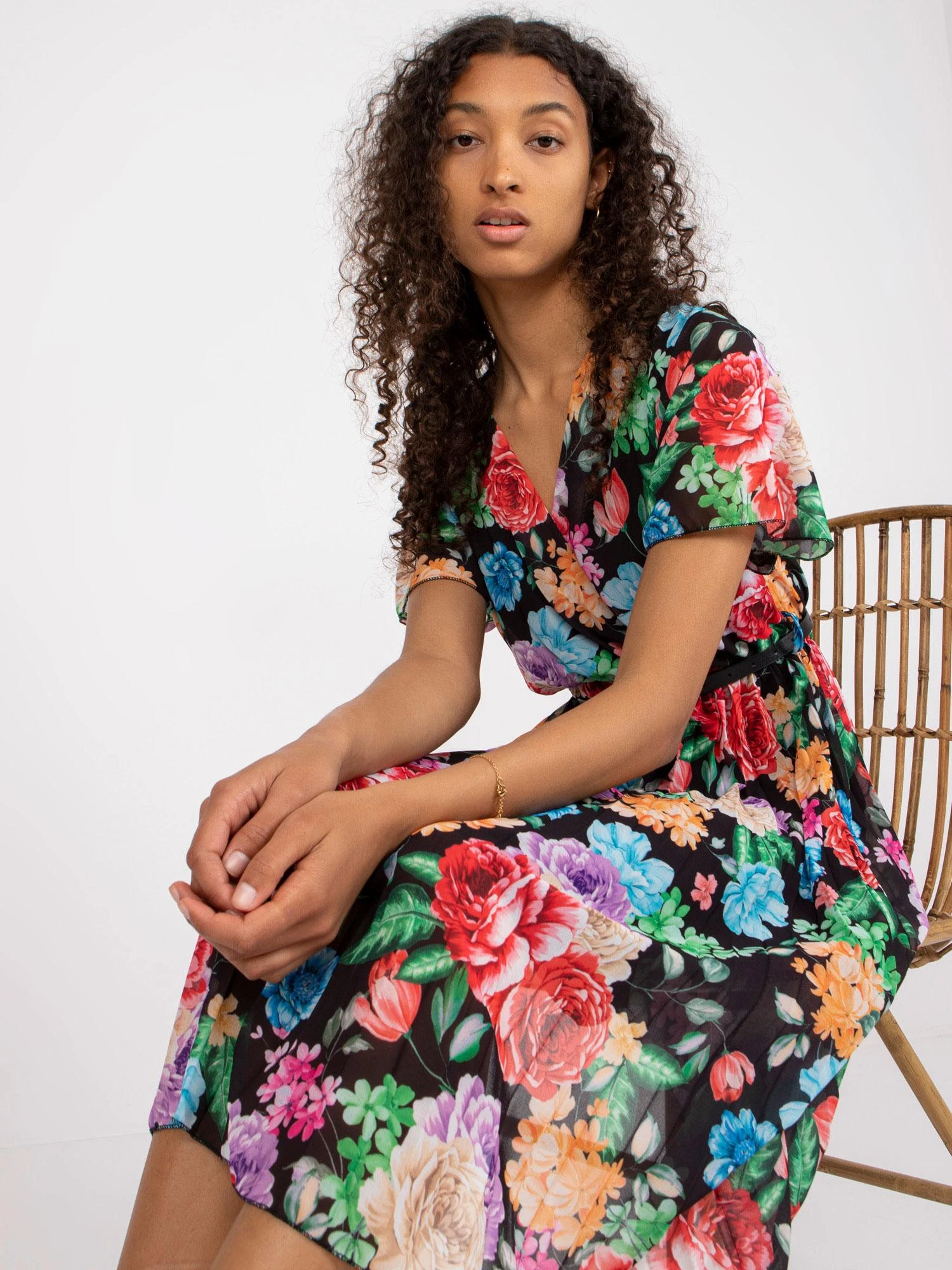 Italy Moda Suknelė-DHJ-SK-13162.92-juoda-raudona