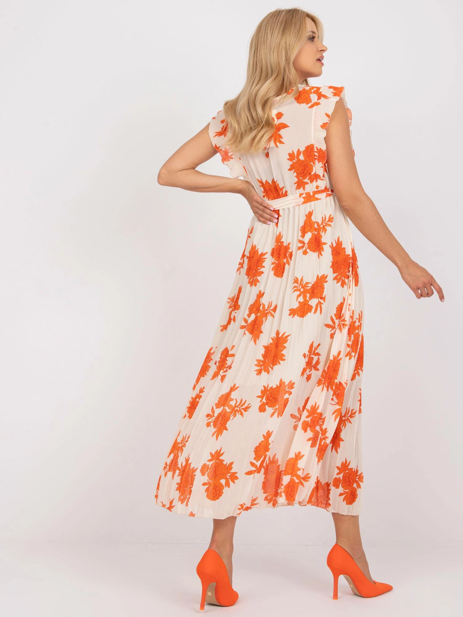 Italy Moda Suknelė-DHJ-SK-13166.94P-oranžinė