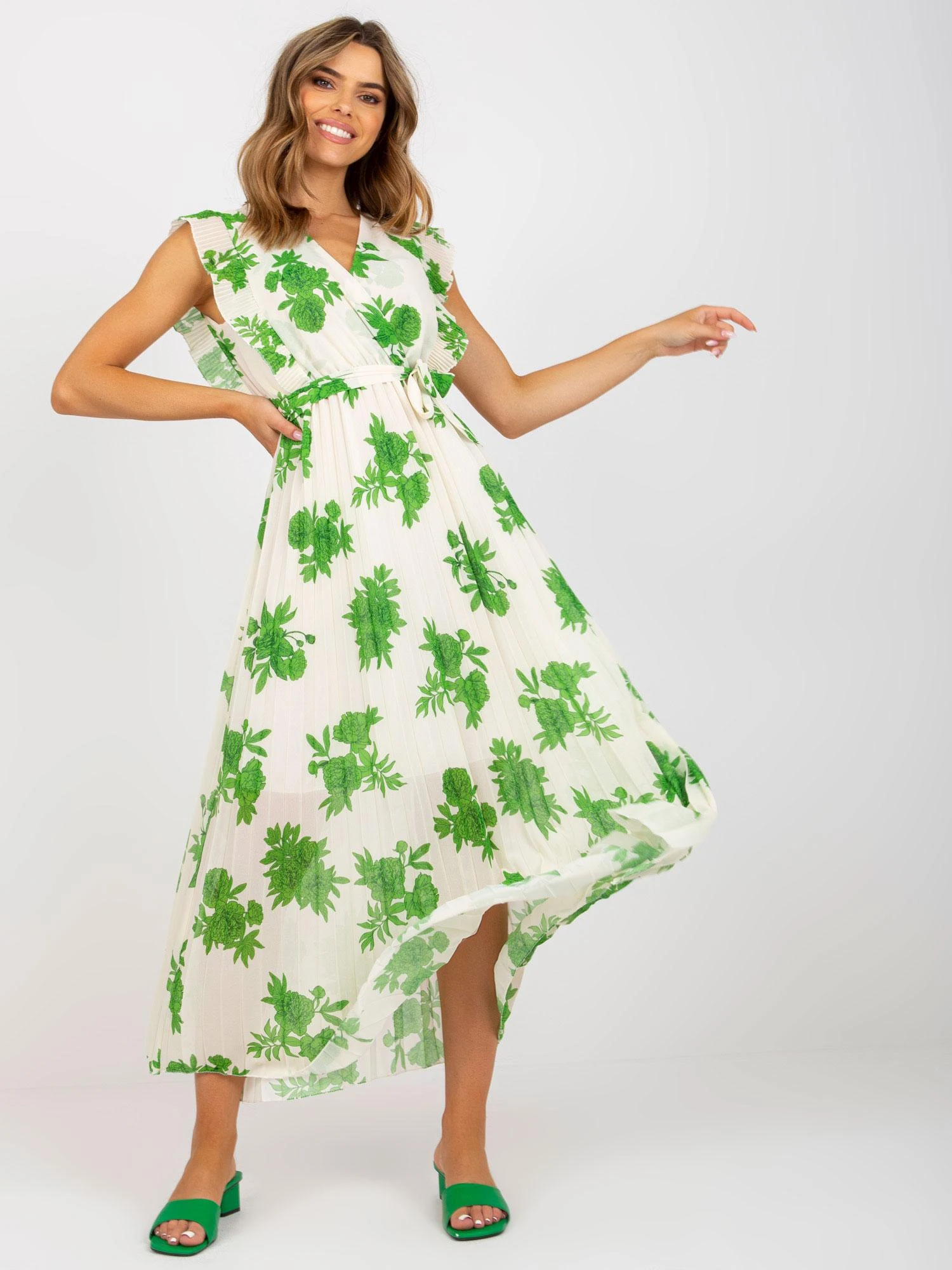 Italy Moda Suknelė-DHJ-SK-13166.94P-žalia