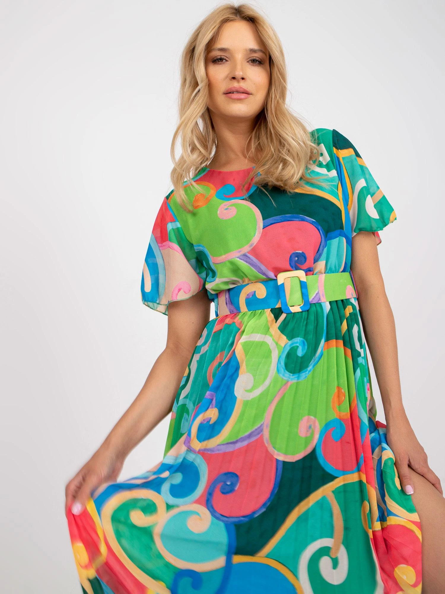 Italy Moda Suknelė-DHJ-SK-13769.66P-žalia