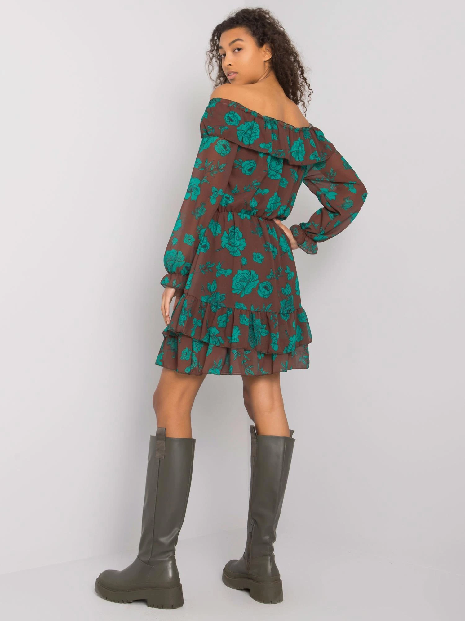 Italy Moda Suknelė-DHJ-SK-15015.56P-ruda