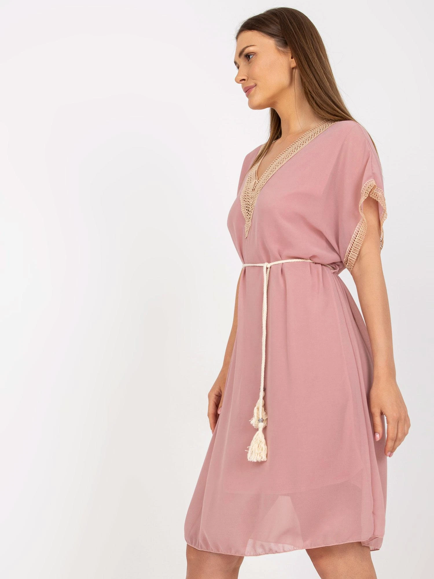 Italy Moda Suknelė-DHJ-SK-1508.12-šviesiai rožinė