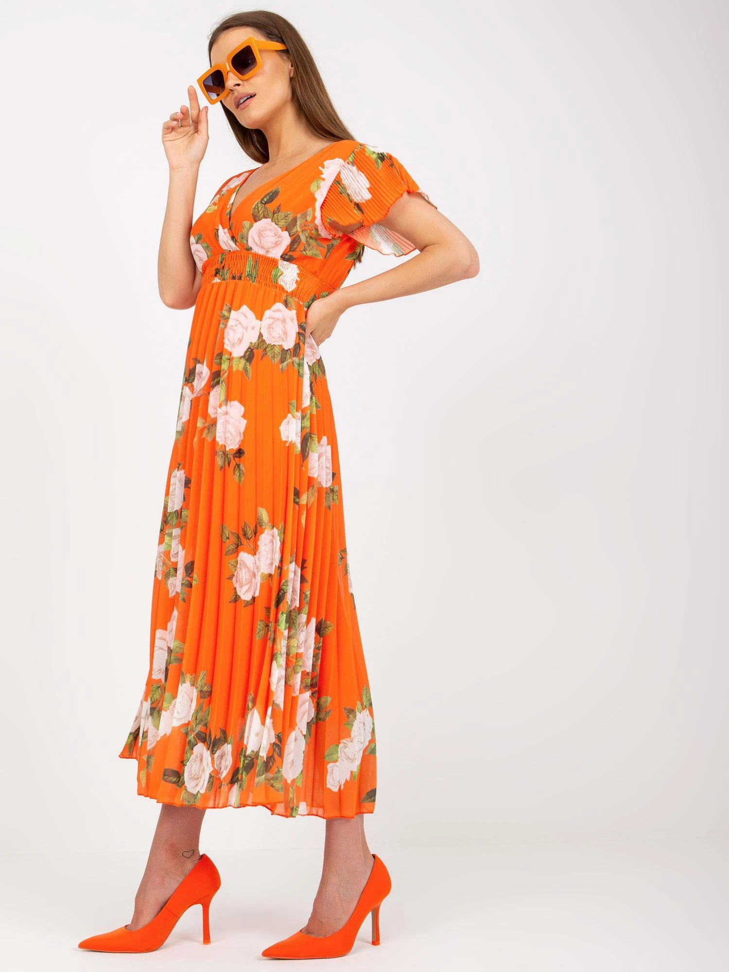 Italy Moda Suknelė-DHJ-SK-15722.67P-oranžinė