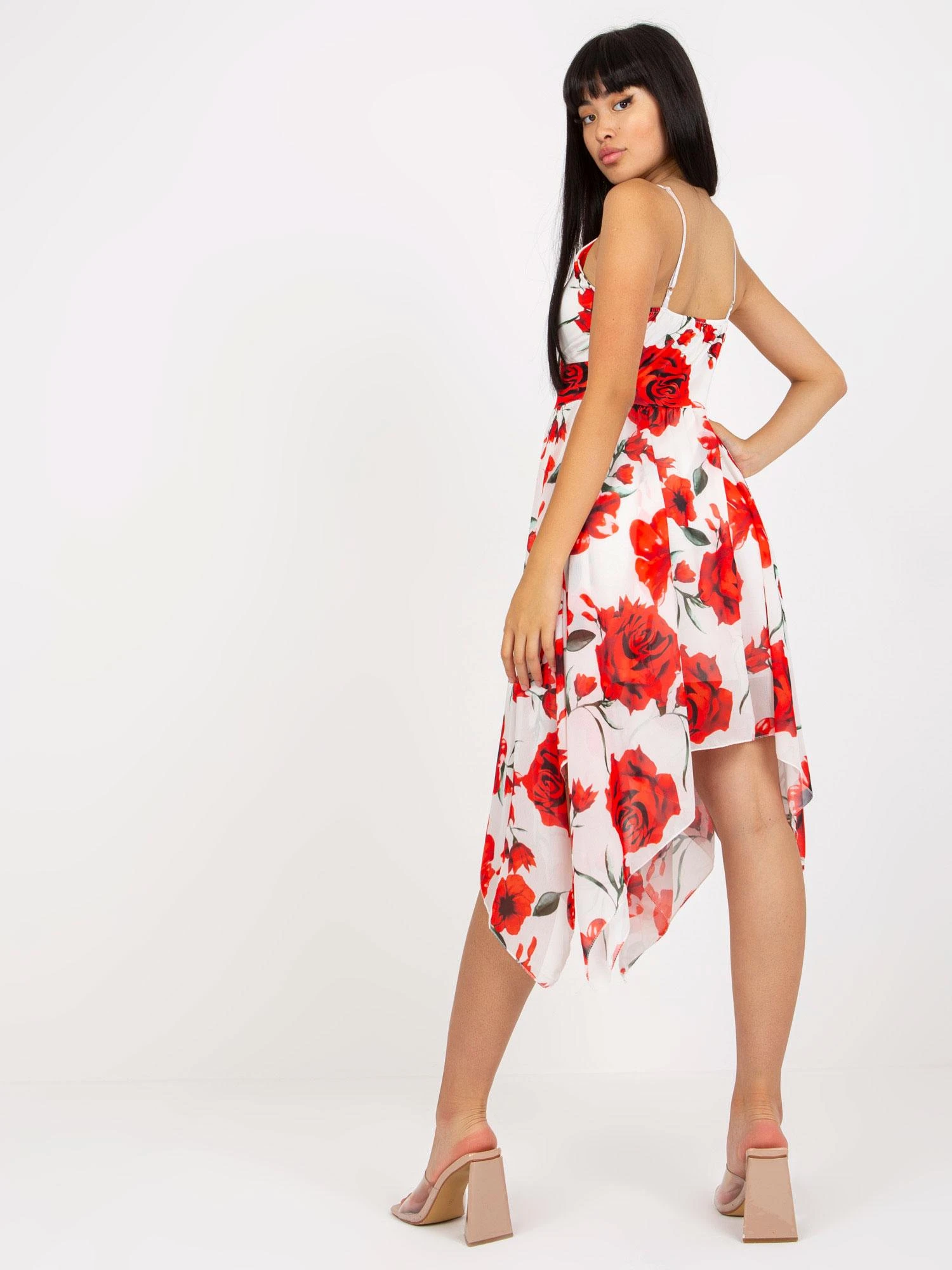 Italy Moda Suknelė-DHJ-SK-15952-1,24X-balta-raudona