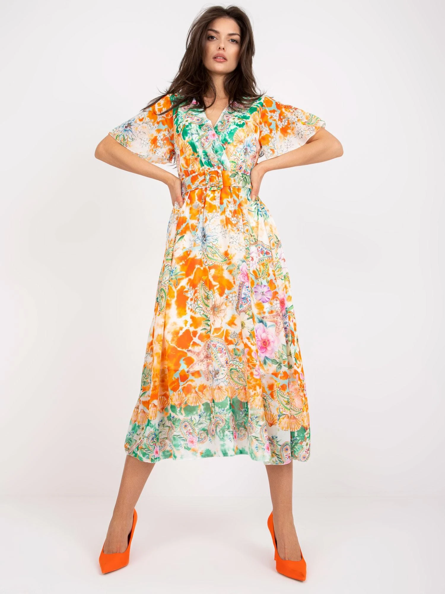 Italy Moda Suknelė-DHJ-SK-15967-1.01P-oranžinė
