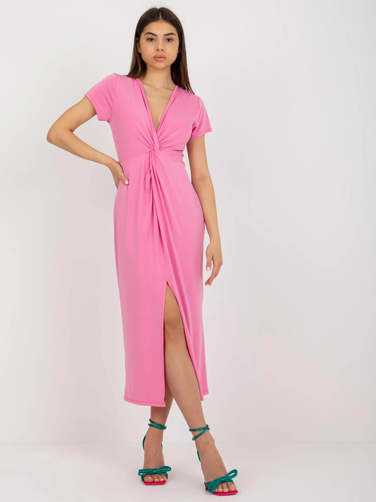 Italy Moda Suknelė-DHJ-SK-17302.39X-rožinė