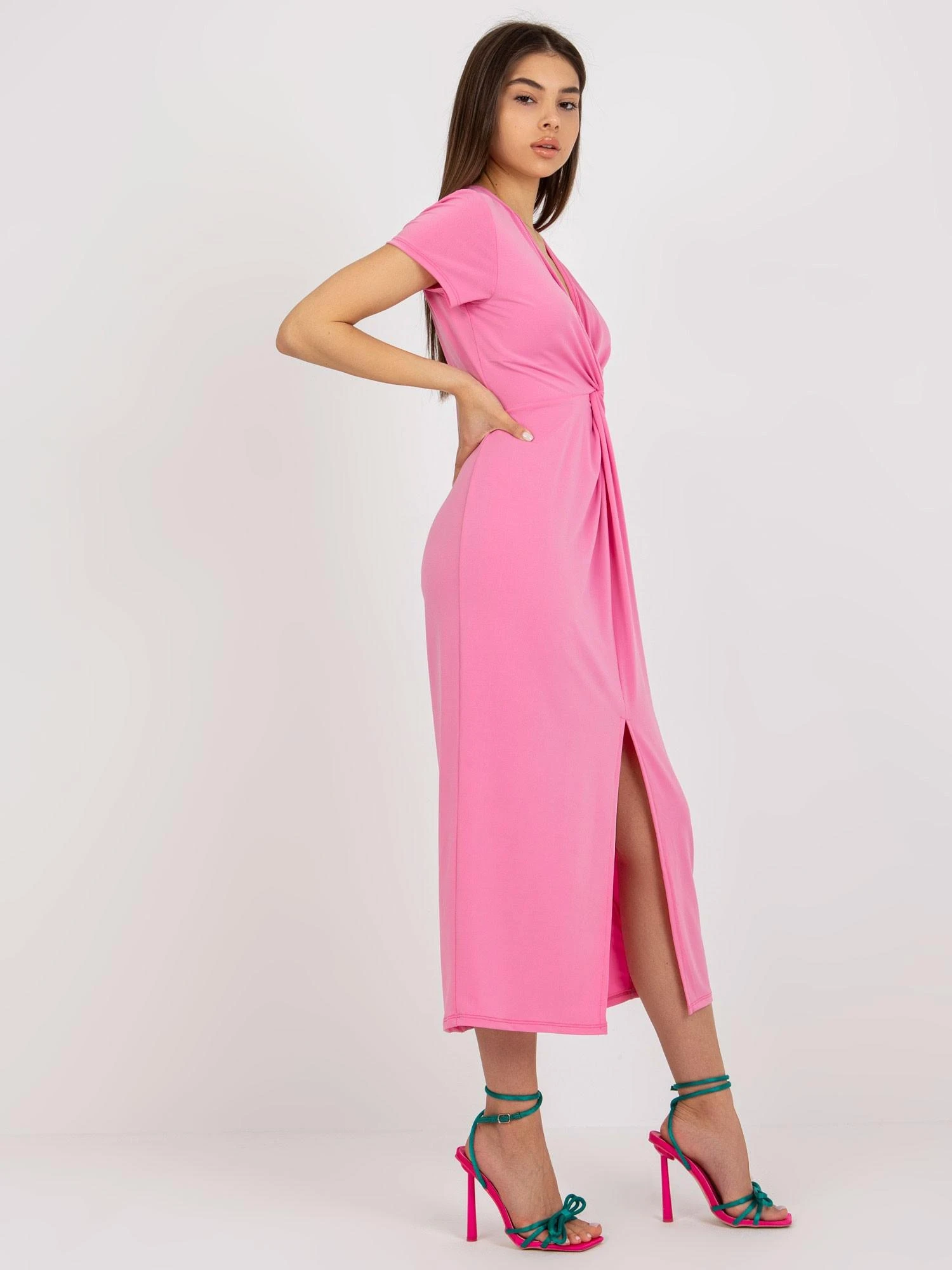 Italy Moda Suknelė-DHJ-SK-17302.39X-rožinė