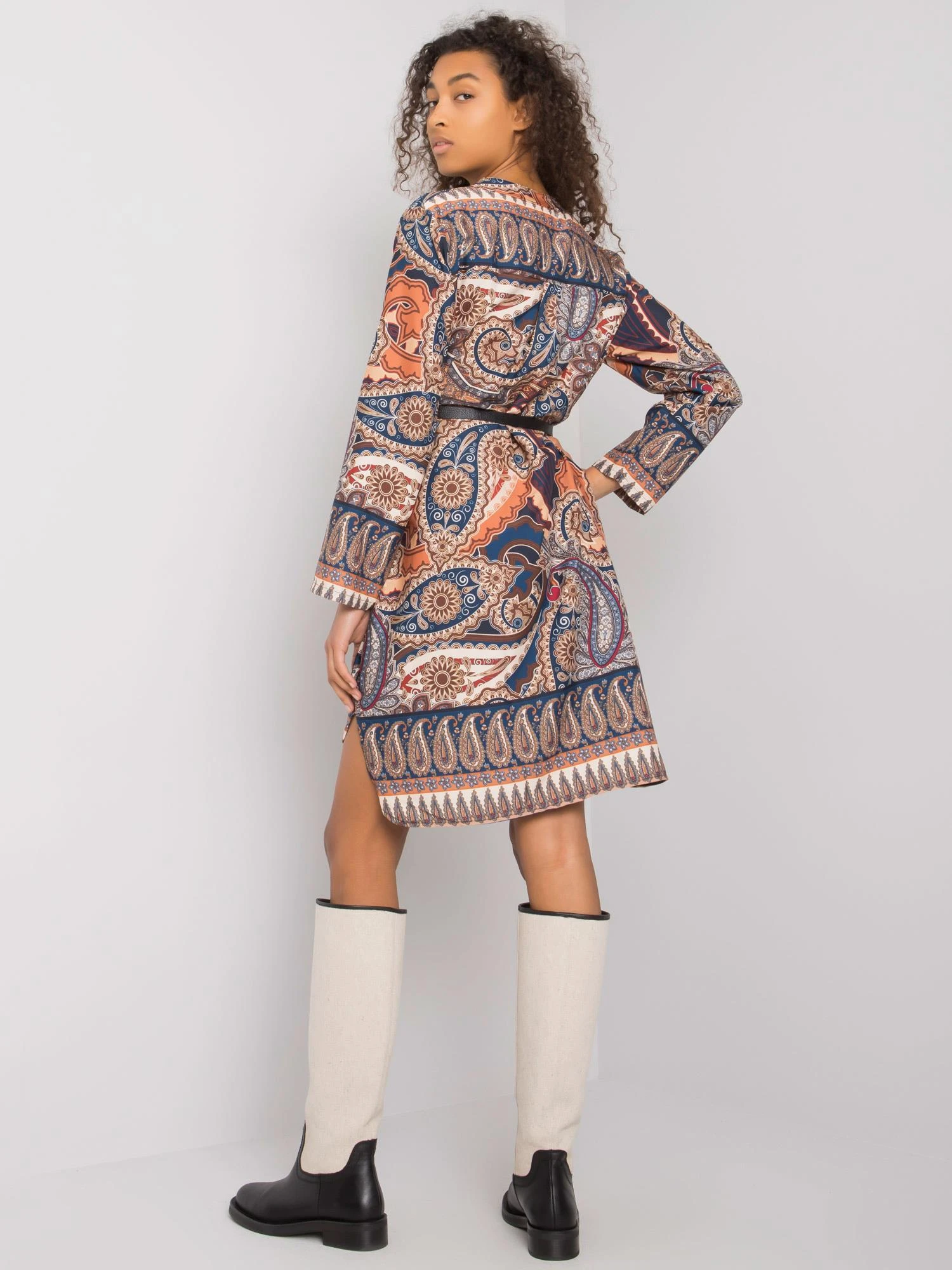 Italy Moda Suknelė-DHJ-SK-5766-1.32X-tamsiai mėlyna