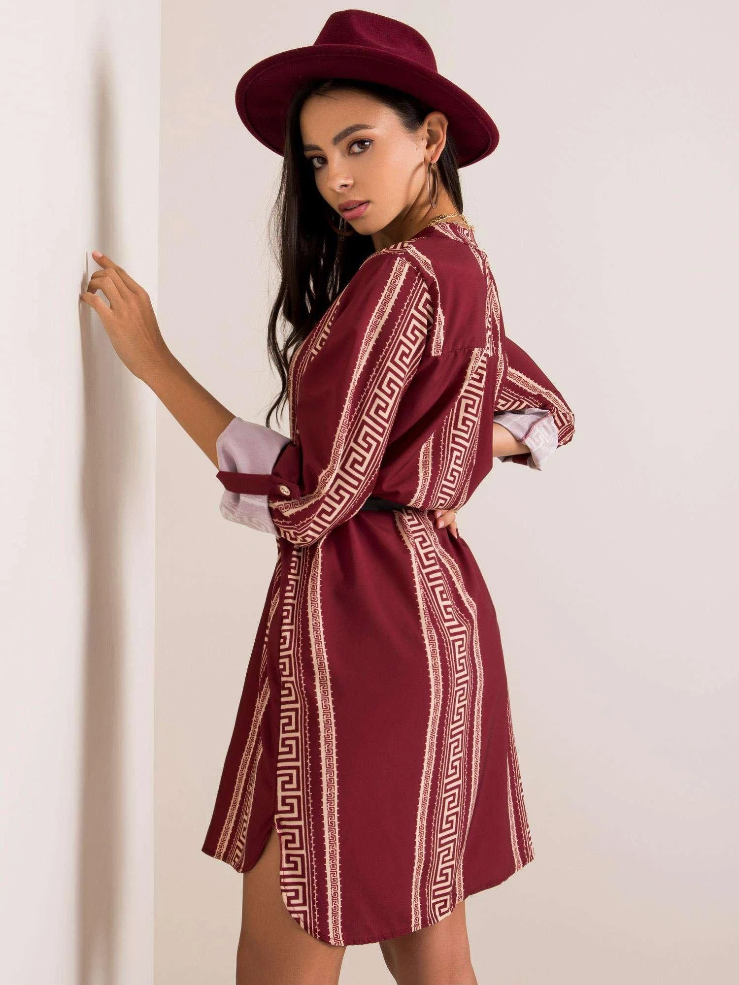 Italy Moda Suknelė-DHJ-SK-5766D.13-bordo