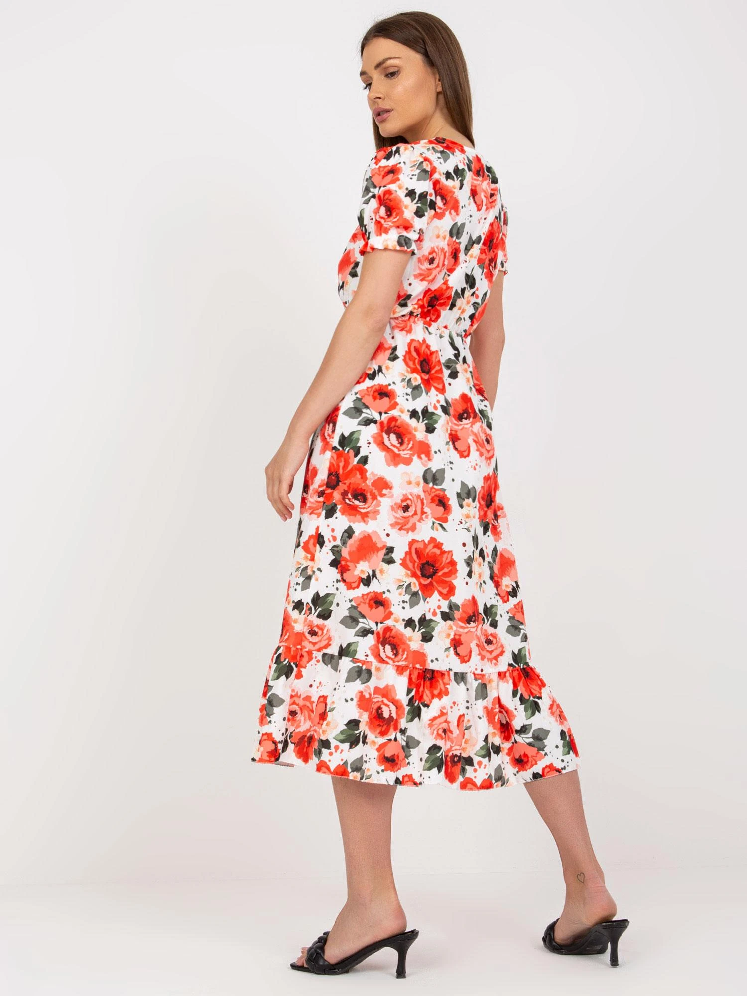 Italy Moda Suknelė-DHJ-SK-7006-5,77-balta-raudona