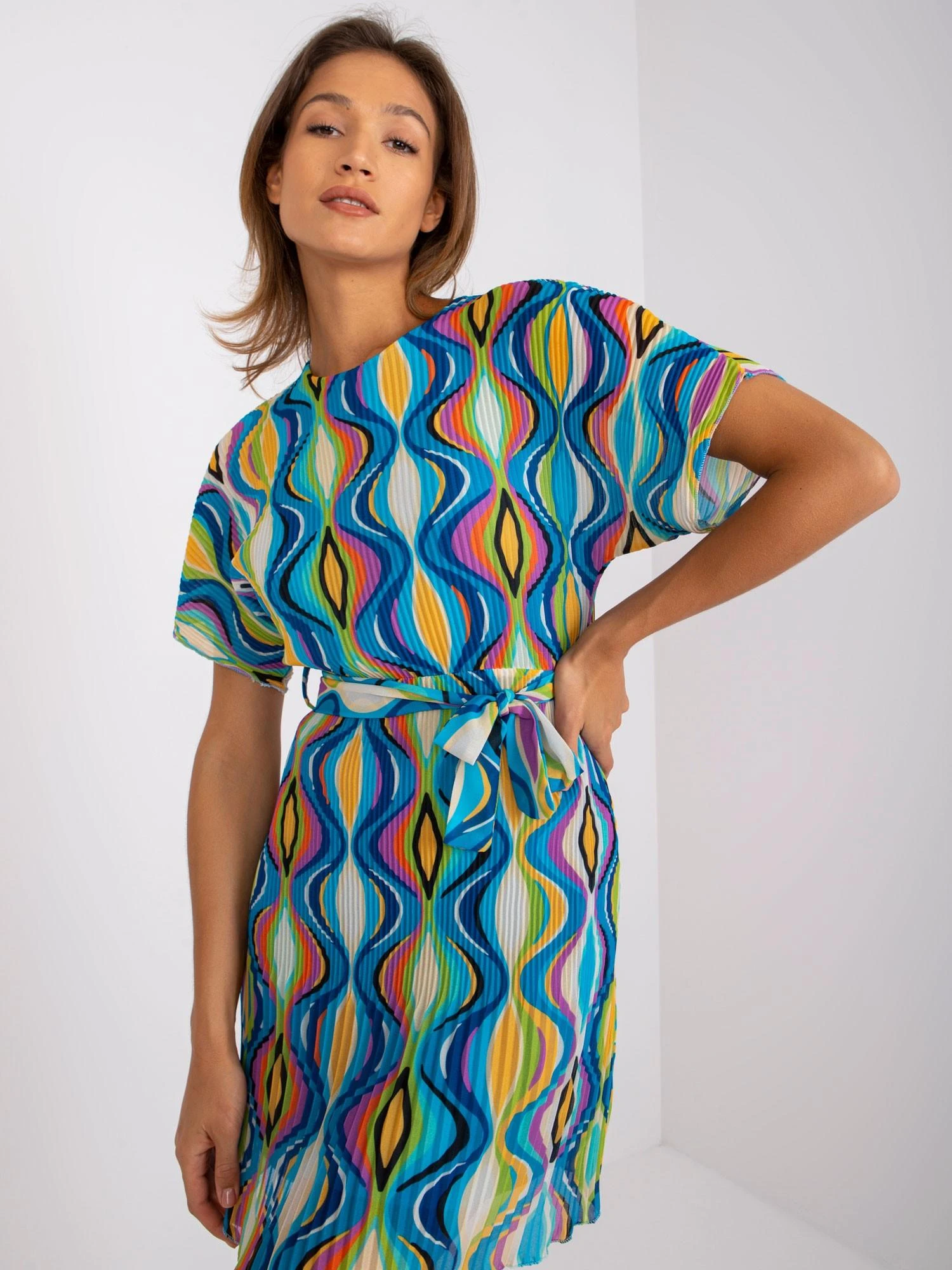 Italy Moda Suknelė-DHJ-SK-9651.51-mėlyna