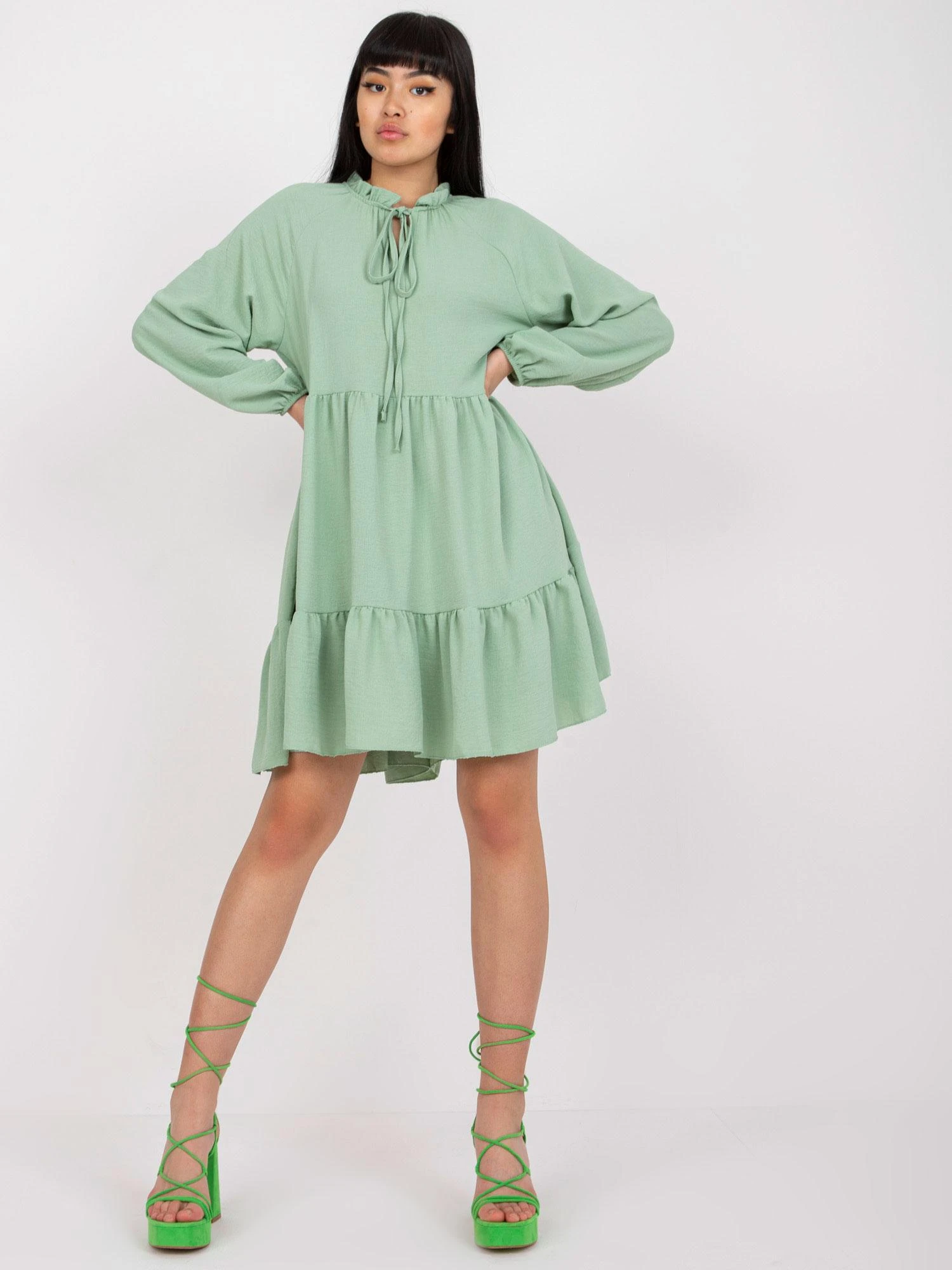 Italy Moda Suknelė-DHJ-SK-C2201.68-pistacija
