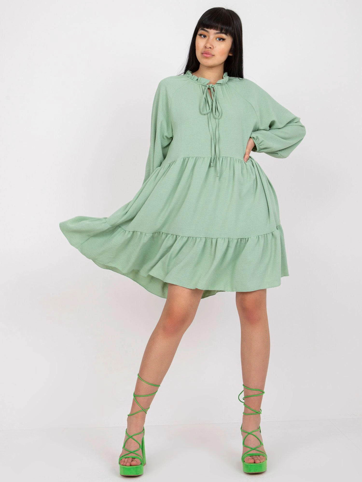 Italy Moda Suknelė-DHJ-SK-C2201.68-pistacija