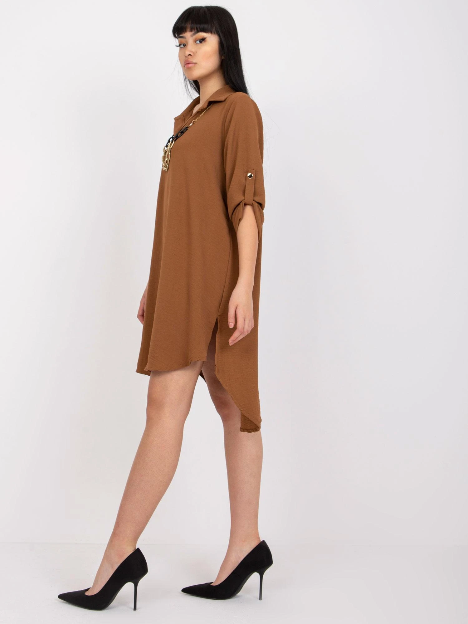Italy Moda Suknelė-DHJ-SK-V2209.94-ruda