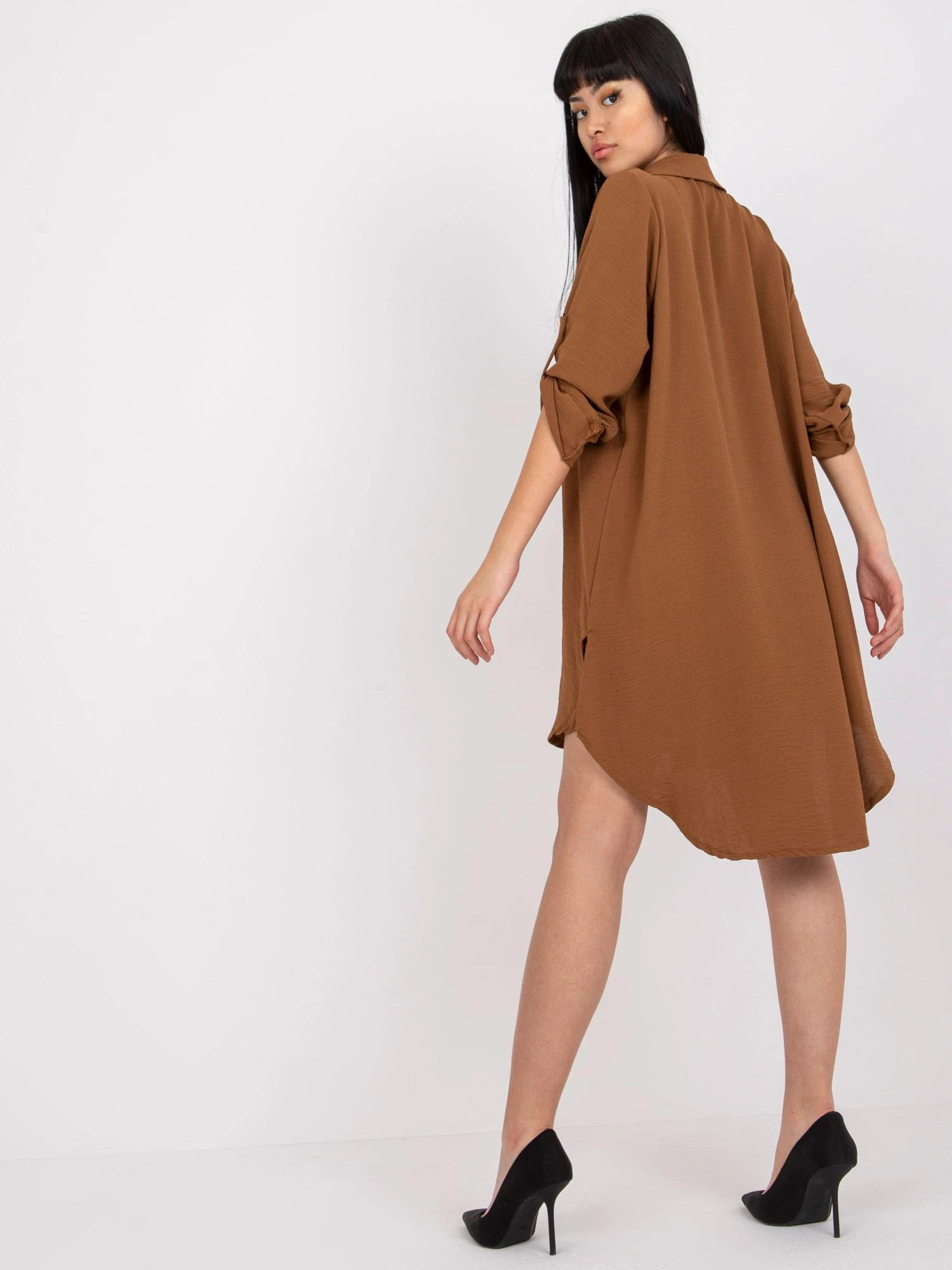 Italy Moda Suknelė-DHJ-SK-V2209.94-ruda