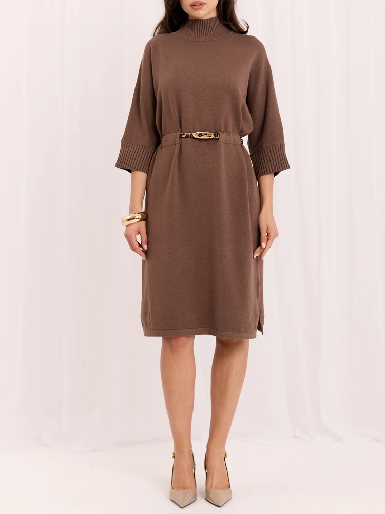 Italy Moda Sukienka-IR-SK-W2539.11-ruda