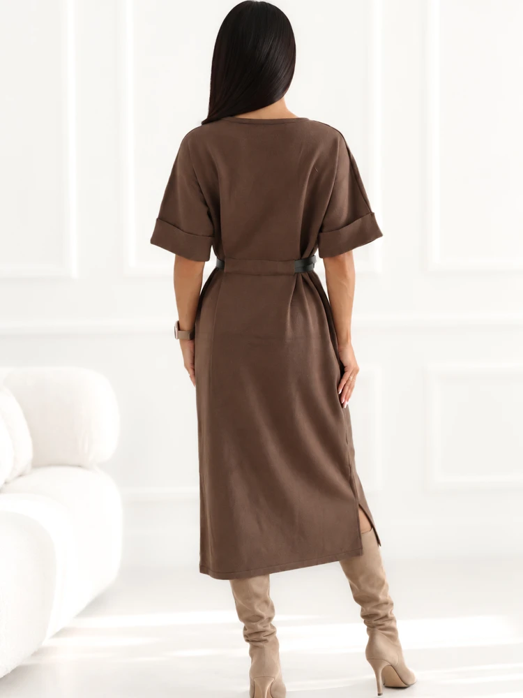 Italy Moda Sukienka-IR-SK-W2578.80-jasny ruda