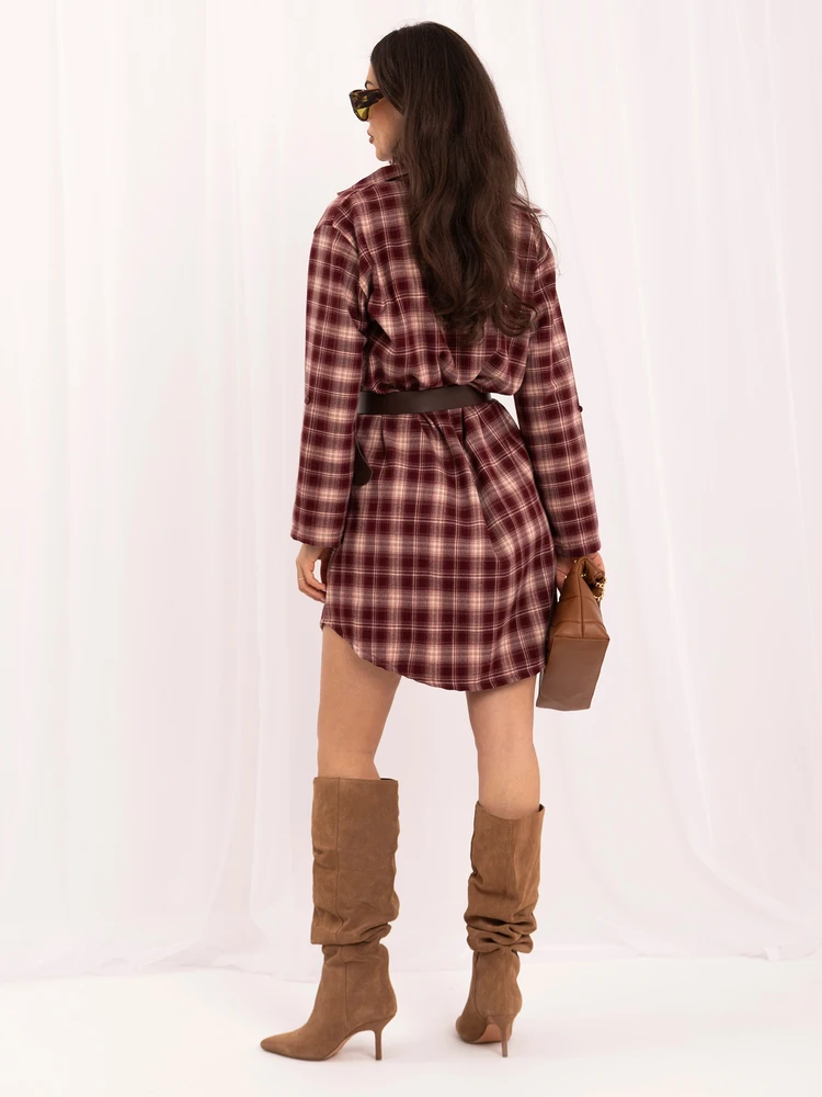 Italy Moda Sukienka-MI-SK-4416.02P-bordinė