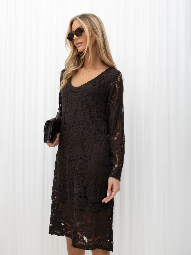 Italy Moda Sukienka-MI-SK-A1418.36-ciemny ruda