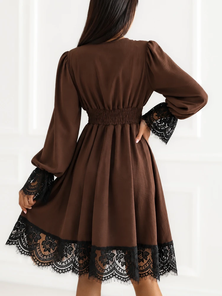 Suknelė Italy Moda Sukienka-MI-SK-A1763.02-ruda