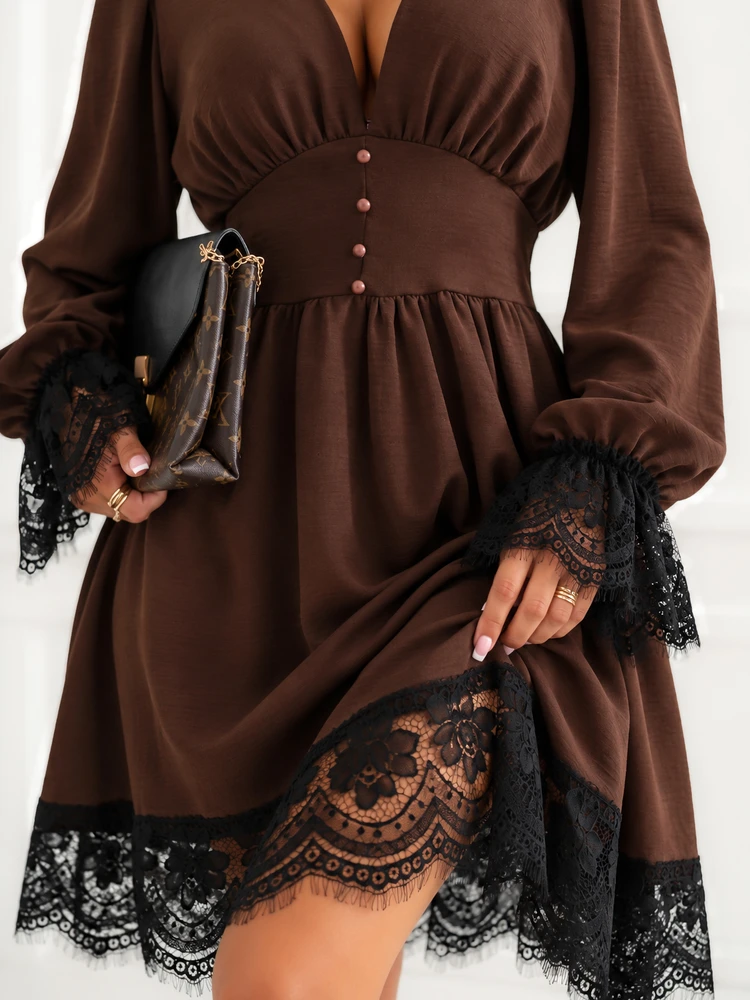 Suknelė Italy Moda Sukienka-MI-SK-A1763.02-ruda