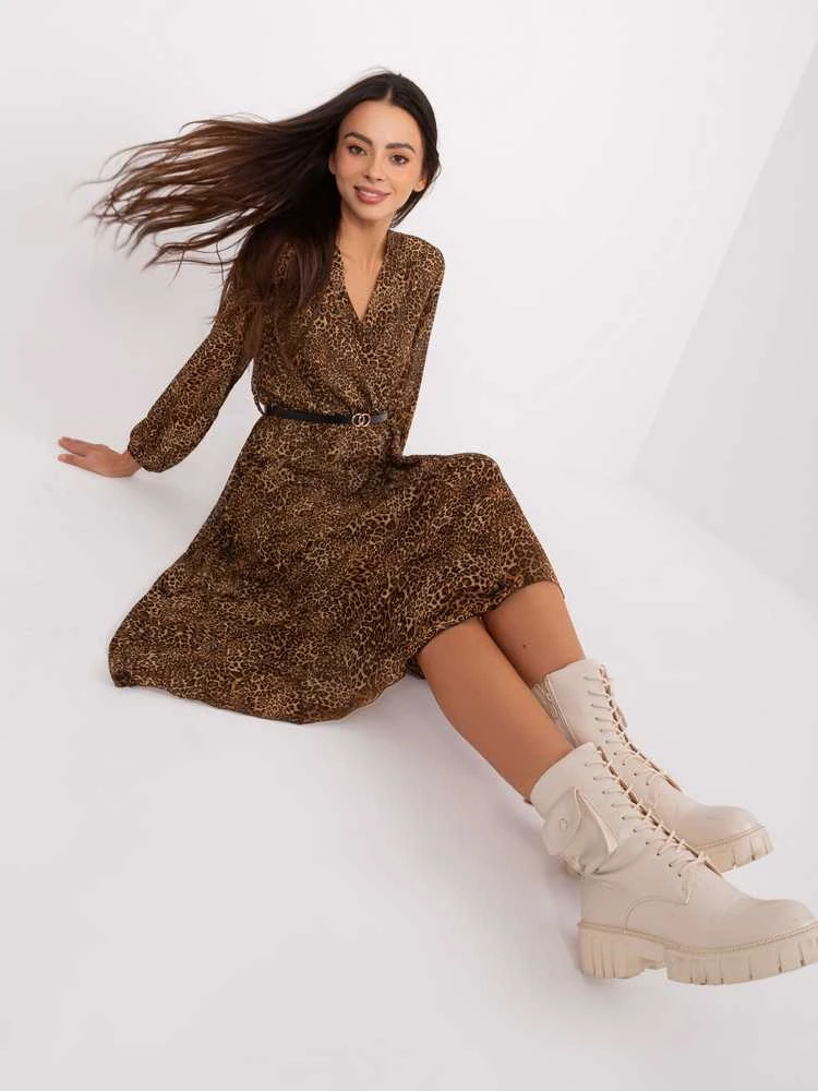 Italy Moda Suknelė-DHJ-SK-10536N-3.31X-ruda
