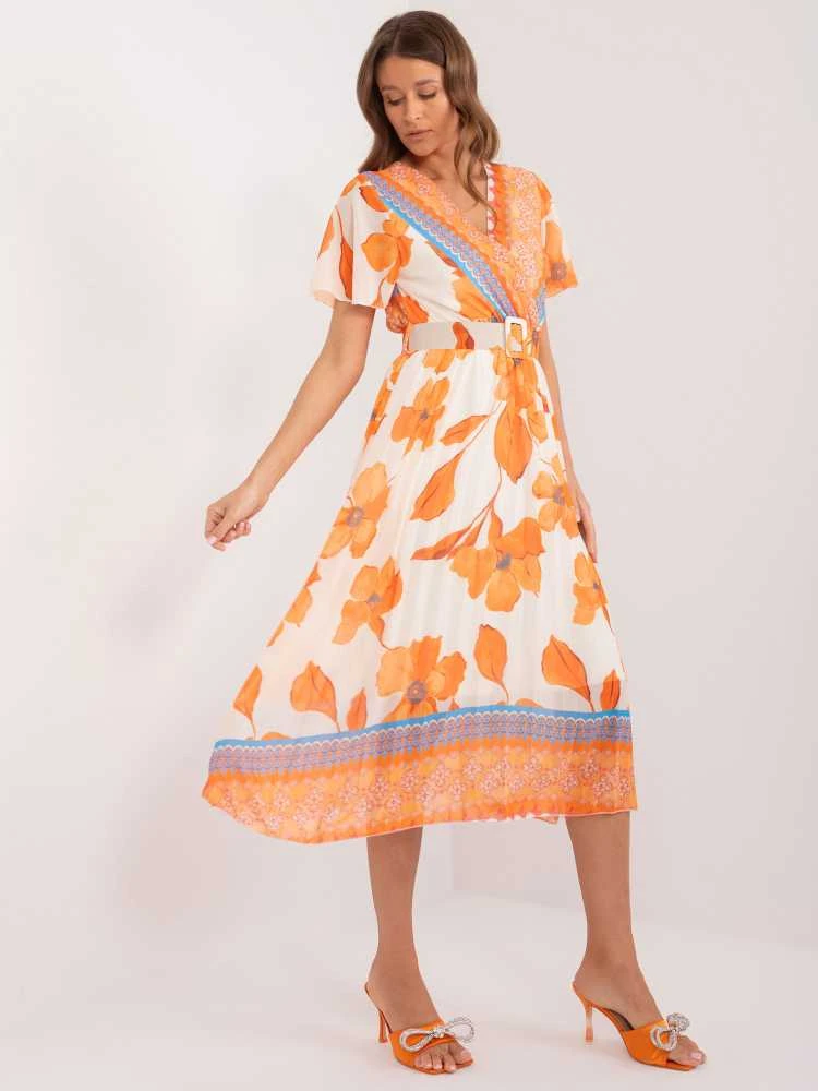 Italy Moda Suknelė-DHJ-SK-11331-5,19-oranžinė