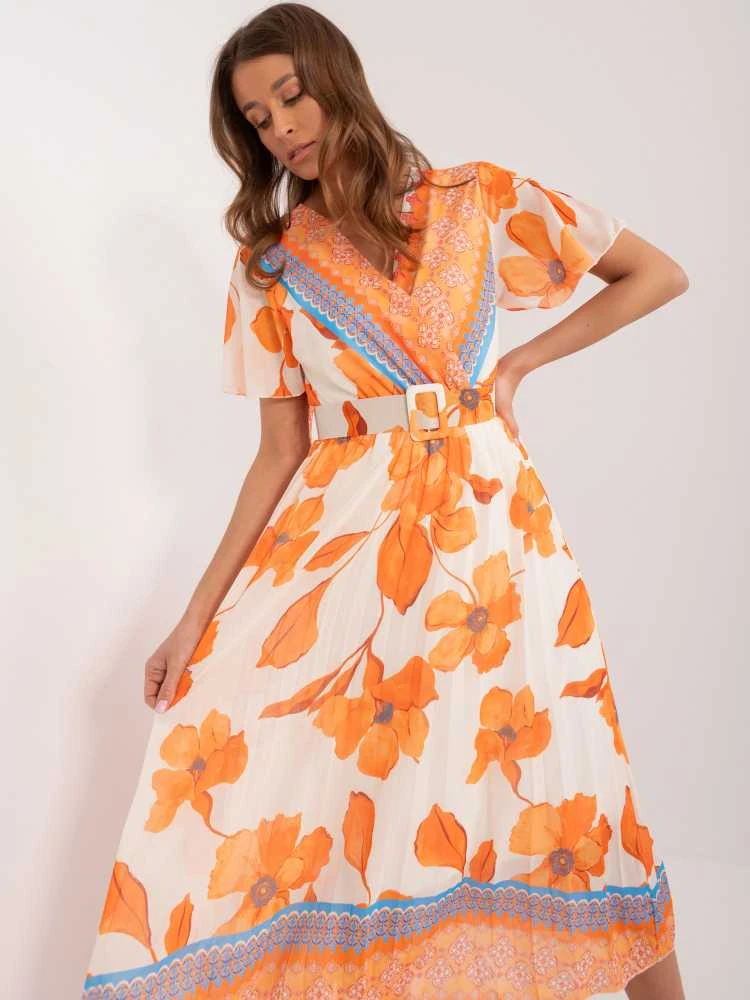 Italy Moda Suknelė-DHJ-SK-11331-5,19-oranžinė