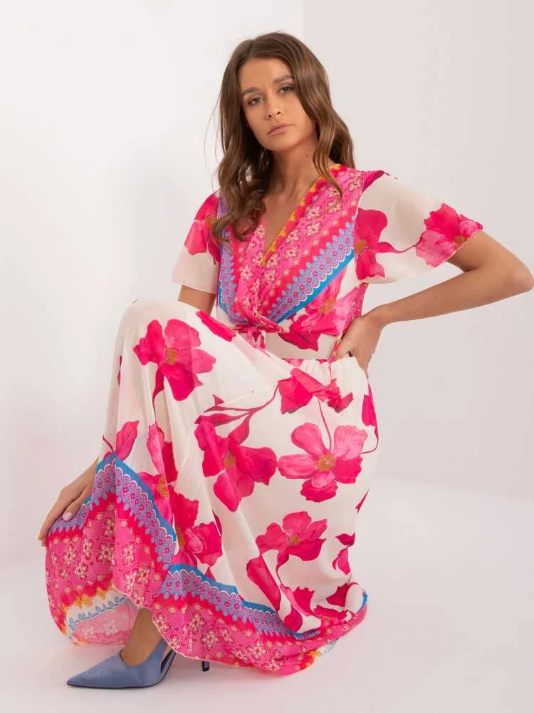 Italy Moda Suknelė-DHJ-SK-11331-5.19-tamsiai rožinė