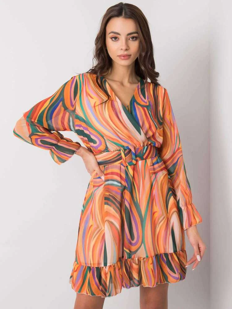 Italy Moda Suknelė-DHJ-SK-12220-4.21-oranžinė
