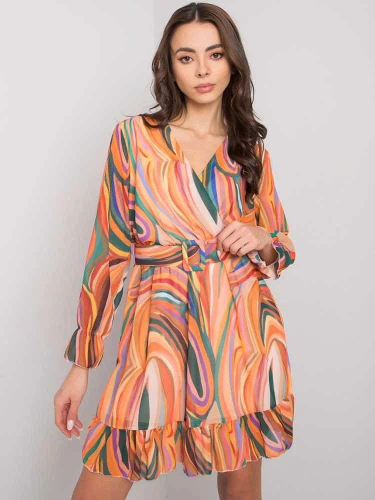 Italy Moda Suknelė-DHJ-SK-12220-4.21-oranžinė